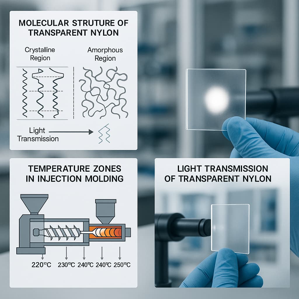 Высокопрозрачный нейлон: технологические прорывы от оптического дизайна до управления формованием