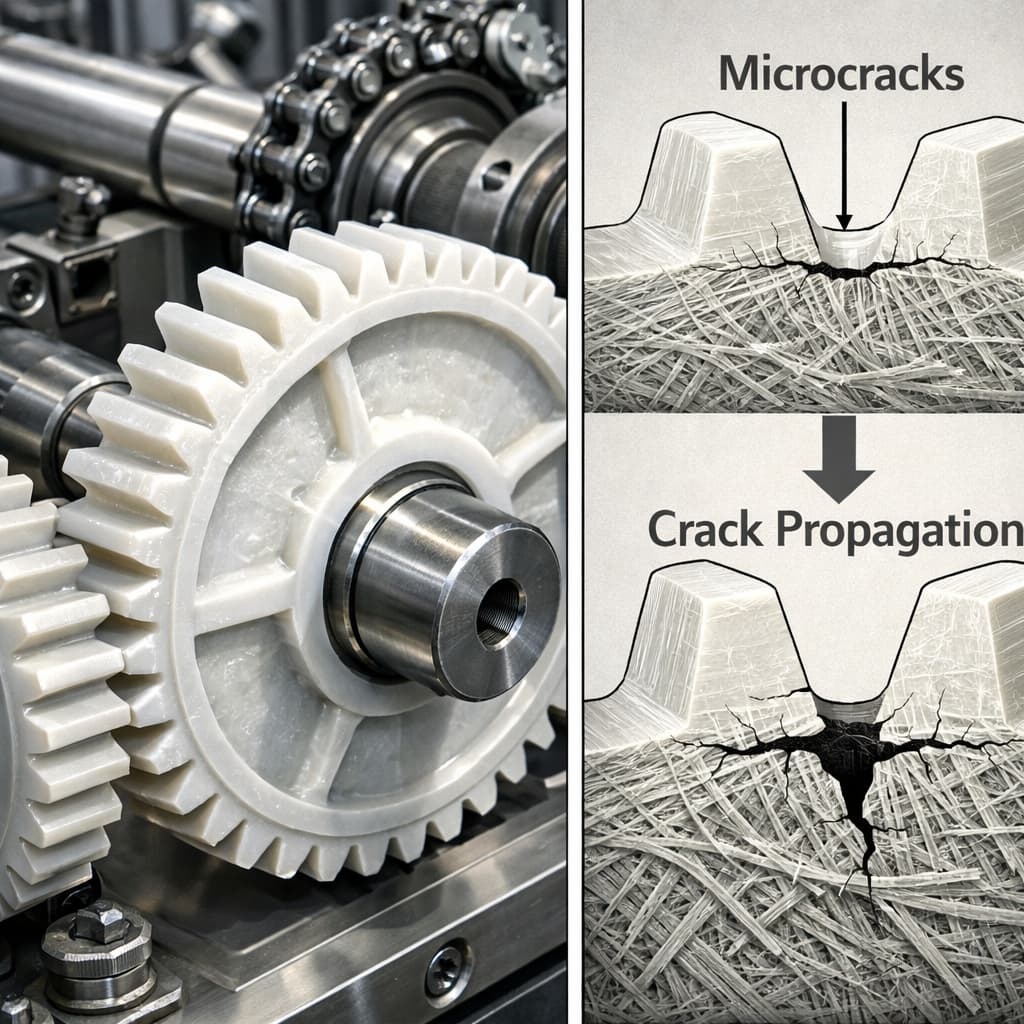 nylon gear fatigue crack root situation of nylon gear fatigue crack root